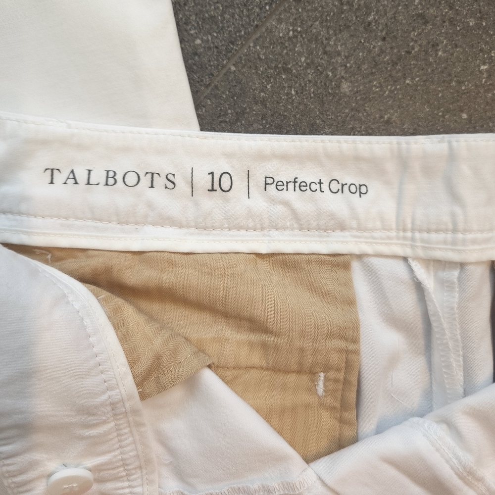 Talbots Perfect Crop Pant, White, Size 10 - Picture 5 of 7
